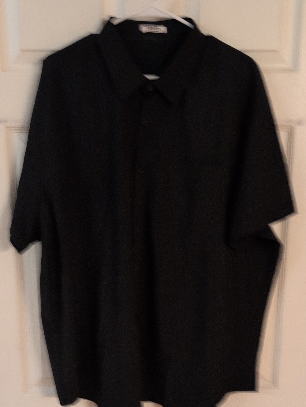 3XL Classic Short-Sleeve Black Men's Shirt